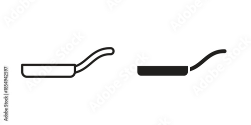Sauce pan icons or logo design isolated sign symbol vector illustration - high quality line style vector