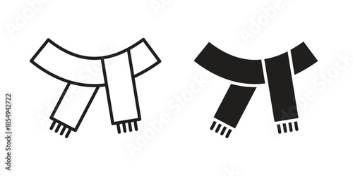 Scarf icons or logo design isolated sign symbol vector illustration - high quality line style vector