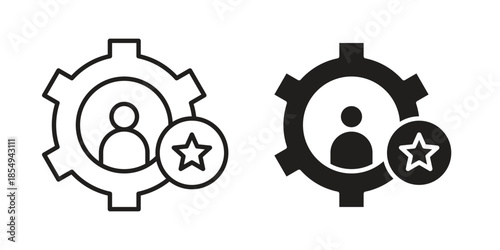 Skills icons or logo design isolated sign symbol vector illustration - high quality line style vector