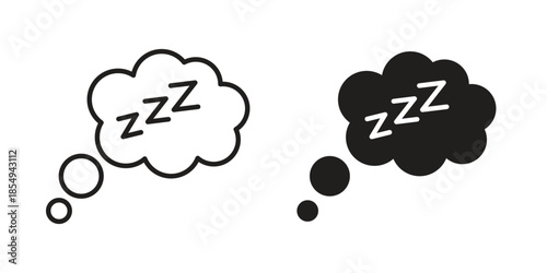 Sleep icons or logo design isolated sign symbol vector illustration - high quality line style vector