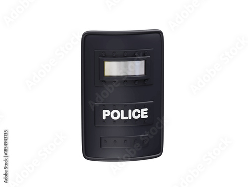 Police Riot Shield with Viewing Slit icon 3d rendering illustration