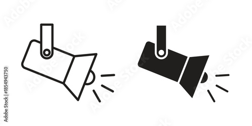 Spotlight icons or logo design isolated sign symbol vector illustration - high quality line style vector