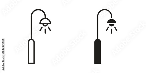 Street lamp icons or logo design isolated sign symbol vector illustration - high quality line style vector