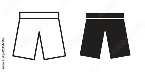 Swim shorts icons or logo design isolated sign symbol vector illustration - high quality line style vector
