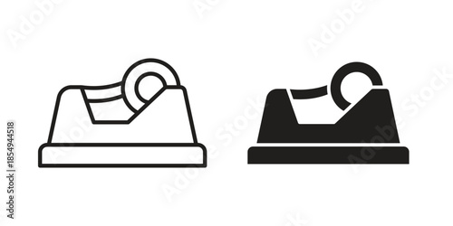 Tape dispenser icons or logo design isolated sign symbol vector illustration - high quality line style vector