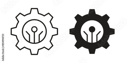 Technology icons or logo design isolated sign symbol vector illustration - high quality line style vector