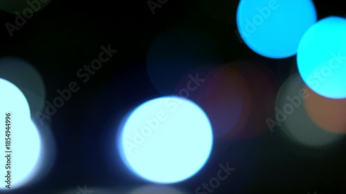 Abstract Colorful Bokeh Lights on Dark Background