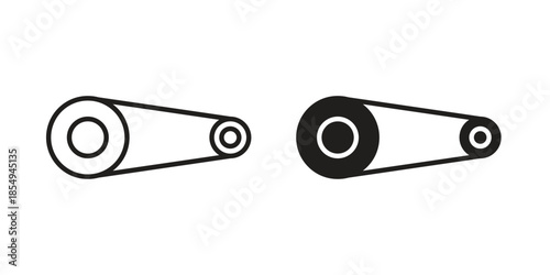 Timing belt icons or logo design isolated sign symbol vector illustration - high quality line style vector