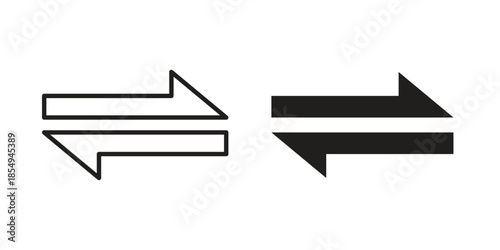 Transfer arrows icons or logo design isolated sign symbol vector illustration - high quality line style vector