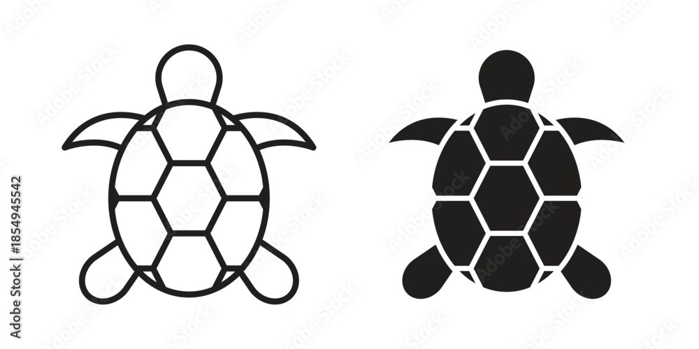 Obraz premium Turtle icons or logo design isolated sign symbol vector illustration - high quality line style vector