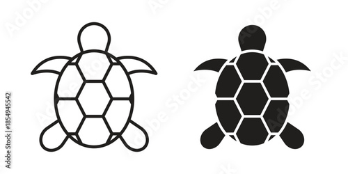 Turtle icons or logo design isolated sign symbol vector illustration - high quality line style vector