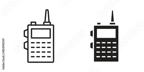 Two way radio icons or logo design isolated sign symbol vector illustration - high quality line style vector