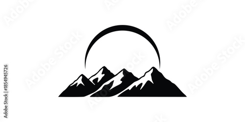 logo combines a mountain and a sunset in a dual-meaning design. The mountain represents strength and stability, while the sunset symbolizes warmth and renewal, creating a calm, inspiring.
