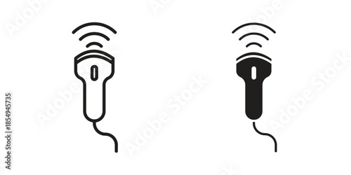 Ultrasound icons or logo design isolated sign symbol vector illustration - high quality line style vector