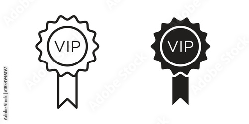 VIP icons or logo design isolated sign symbol vector illustration - high quality line style vector