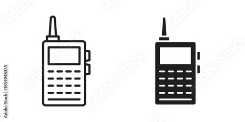 Walkie talkie icons or logo design isolated sign symbol vector illustration - high quality line style vector