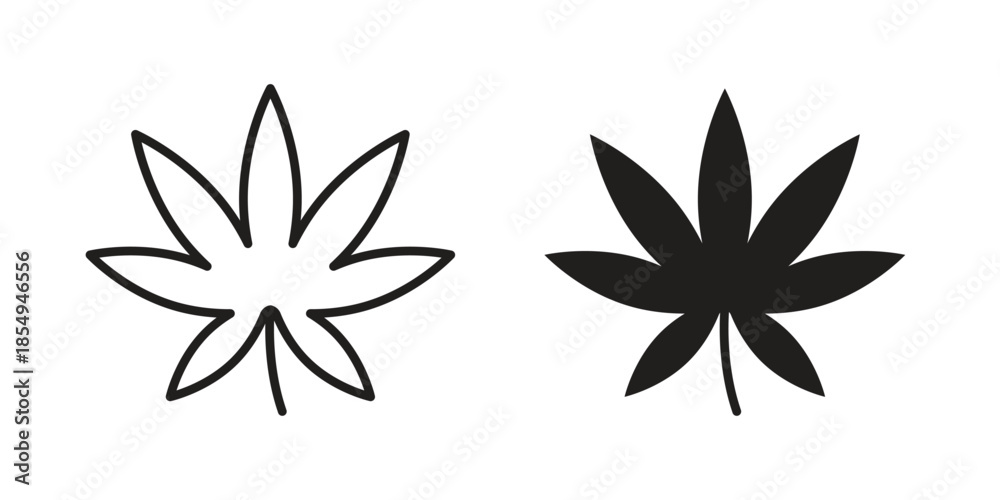 Fototapeta premium Weed icons or logo design isolated sign symbol vector illustration - high quality line style vector