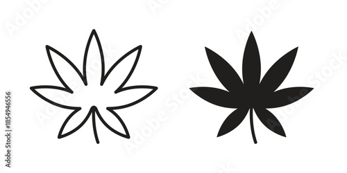 Weed icons or logo design isolated sign symbol vector illustration - high quality line style vector