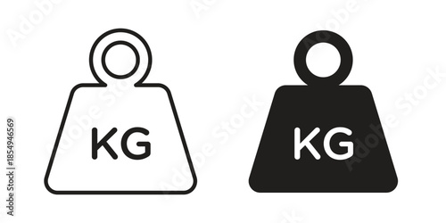 Weight icons or logo design isolated sign symbol vector illustration - high quality line style vector