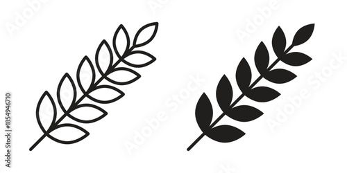 Wheat grain icons or logo design isolated sign symbol vector illustration - high quality line style vector