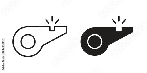 Whistle icons or logo design isolated sign symbol vector illustration - high quality line style vector