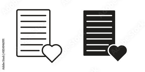 Wish list icons or logo design isolated sign symbol vector illustration - high quality line style vector