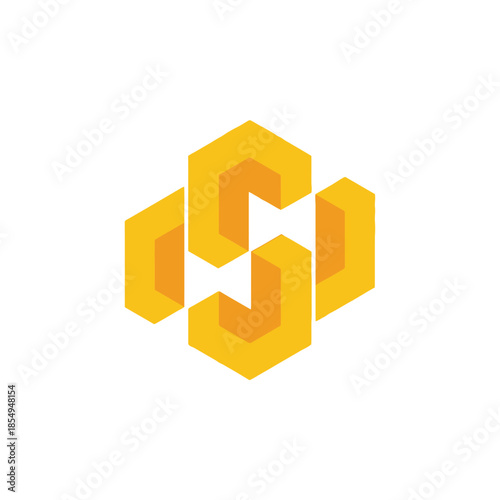 Abstract Modular Design Elements in a 3D Geometric Configuration