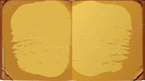 Antique Book with Blank Yellowed Pages