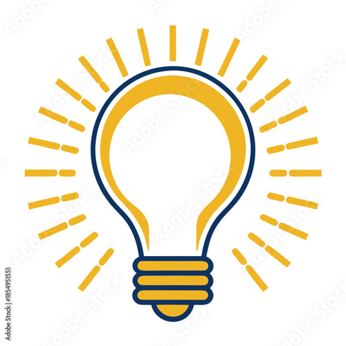 Bright Idea Concept With Glowing Lightbulb Illustration For Innovation And Creativity