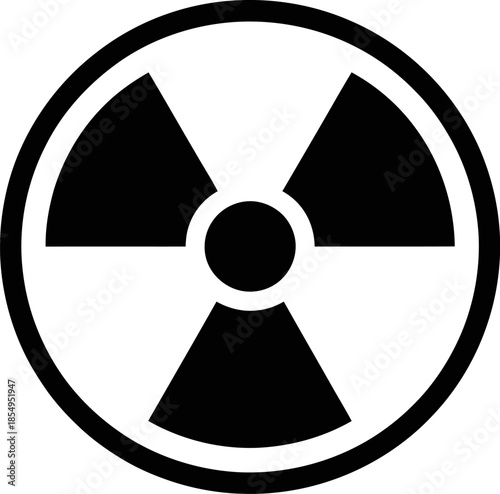 Radiation Symbol Isolated on White Background