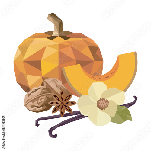 Autumn Pumpkin Spice Ingredients for Baking and Cooking