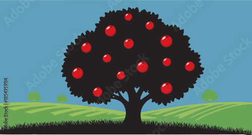 Stylized vector illustration depicting a brown beaver within a circular frame set against a light blue background, ideal for educational materials and wildlife themed