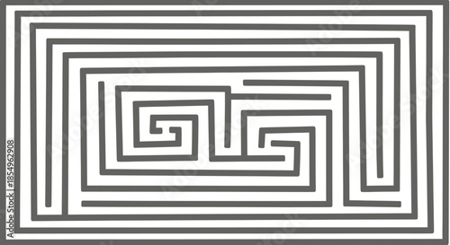 Abstract Geometric Maze Pattern, Minimalist Design, Strategy Challenge Concept