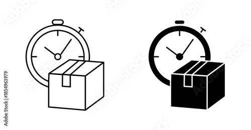 Order Processing Icon with Workflow, Shipping and Business Operations Symbol