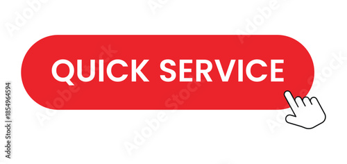 Quick Service Concept Illustration with Red Button, Fast Response, Instant Action, Immediate Assistance, Customer Support, Speedy Service, Urgent Request, Business Efficiency, Workflow Optimization