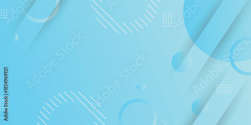 Blue gradient abstract background with modern geometric shapes and lines decoration. Minimalist background concept with scratch effect for brochures, banners, presentations, and certificates. EPS. 2