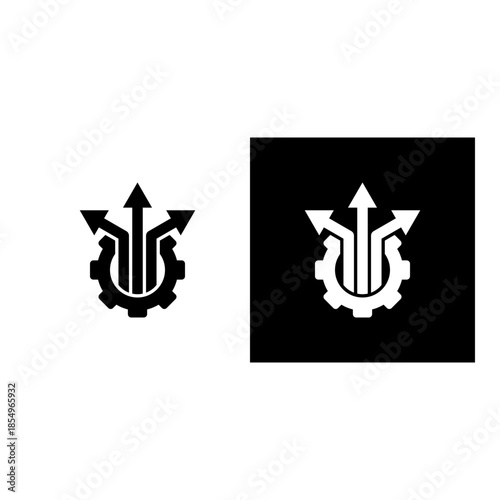 Flexibility icon black and white filled.