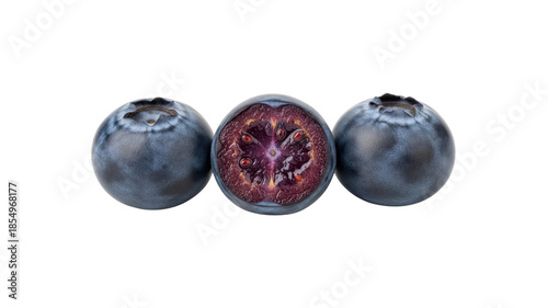 Blueberry Cross Section Isolated on Transparent Background