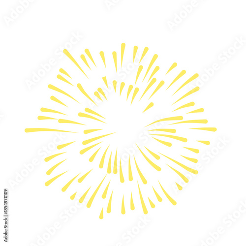 Gold fireworks vector illustration
