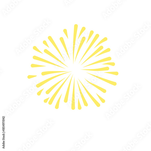 Gold fireworks vector illustration