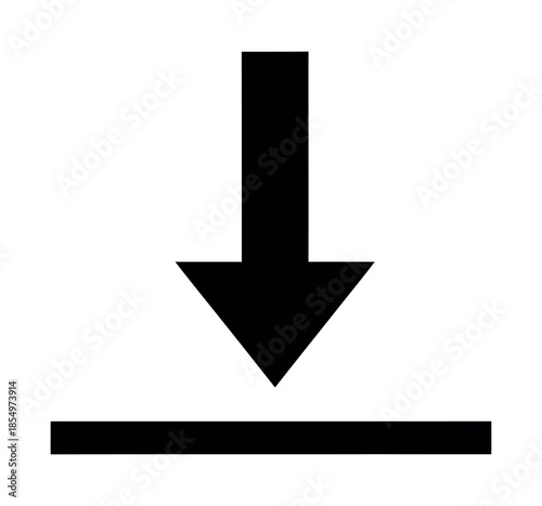 Download icon vector illustration on white background