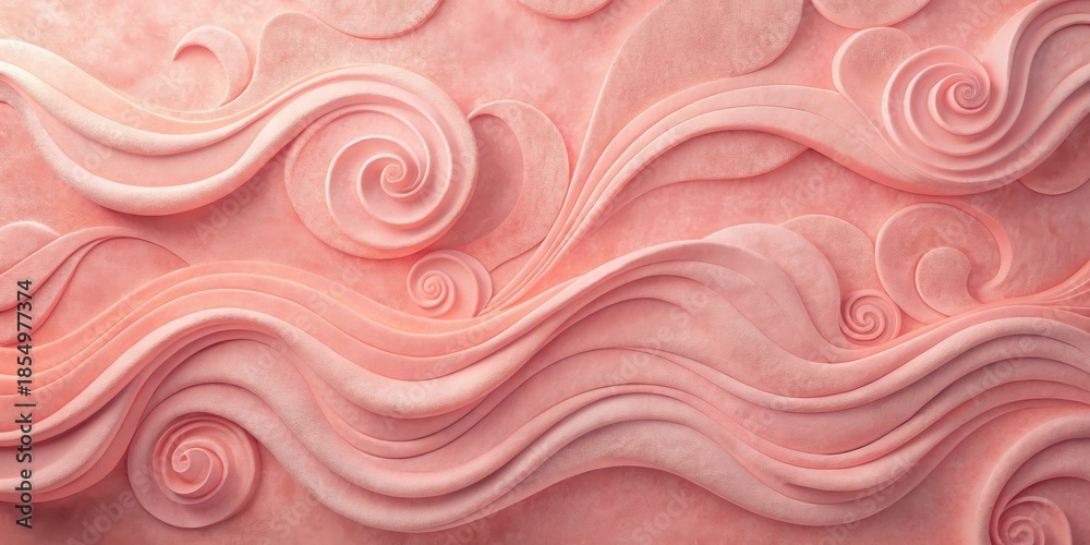 Obraz premium Abstract Pink Swirls Elegant Textured Background with Flowing Curves and Spiral Designs