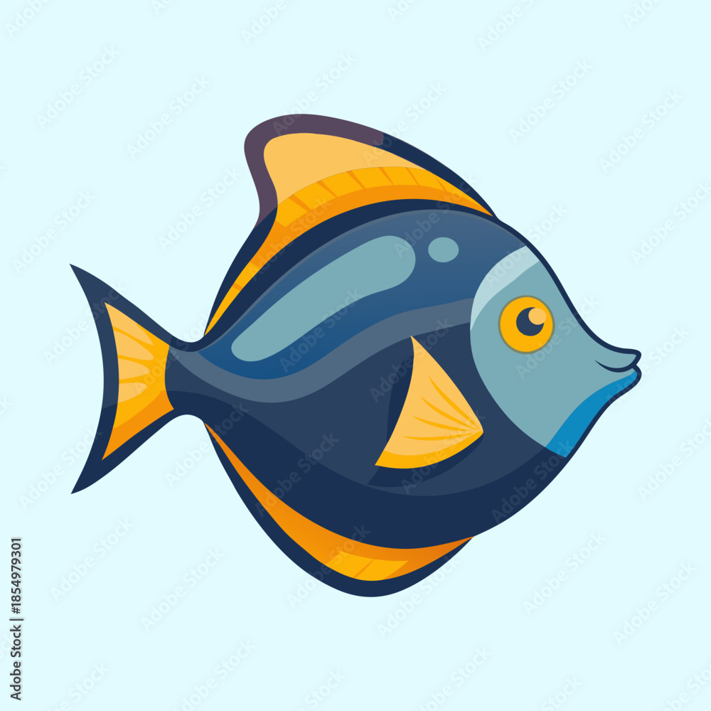 Fototapeta premium vector illustration of a surgeonfish