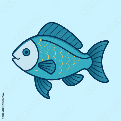 vector illustration of a tilapia