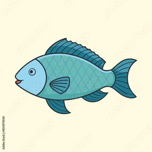 vector illustration of a tilapia