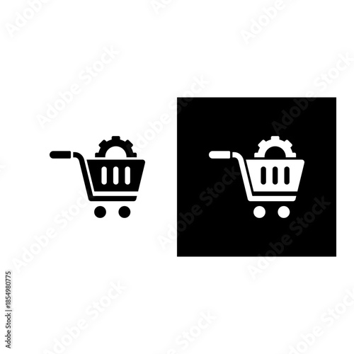 Procurement icon black and white filled.