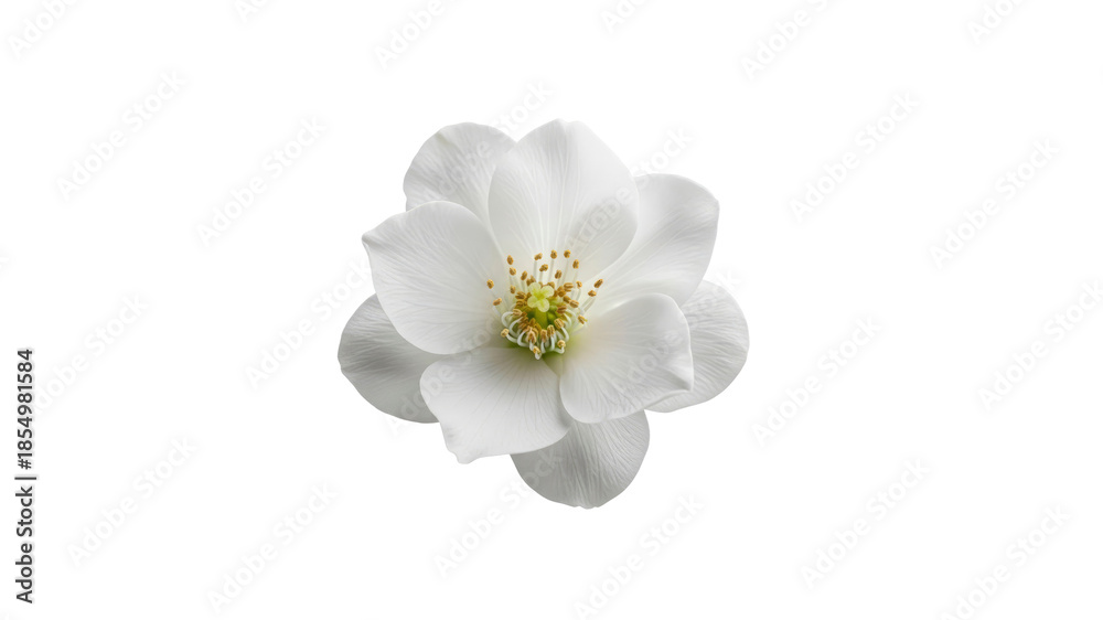 Fototapeta premium White Flower on Transparent Background