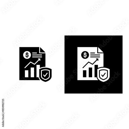 Monetary icon black and white filled.