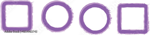 Purple brush stroke frames brush strokes borders rectangles