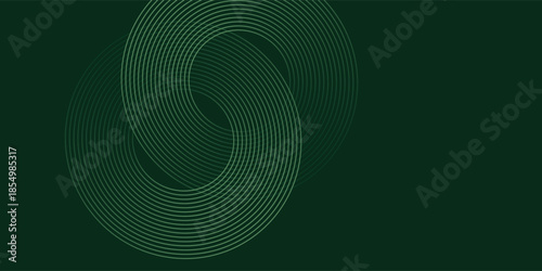 Dark green abstract background with diagonal rounded lines. Geometric stripe line art design. Simple geometric pattern. Modern graphic element. Suit for banner